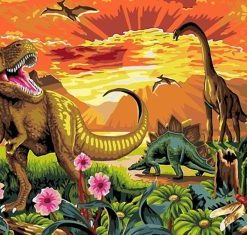 Dinosaurs Coloring Fun Paint By Numbers