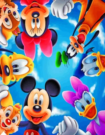Disney Cartoon Characters Paint By Numbers
