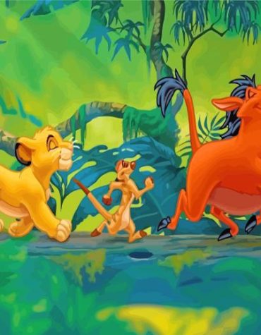 Simba and Friends Paint By Numbers