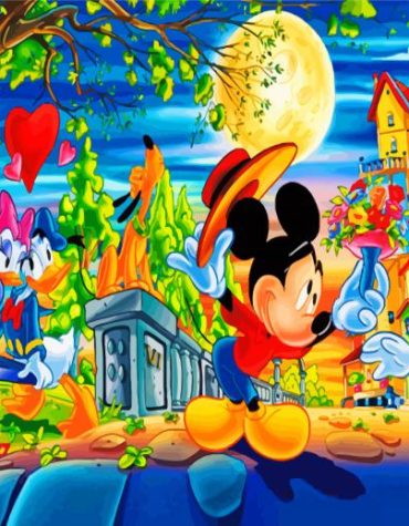 Disney Characters Valentine Paint By Numbers