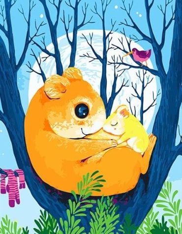 Hamsters on Tree Paint By Numbers