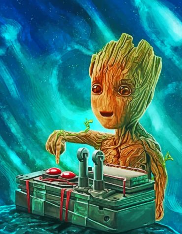 Baby Groot Dance Paint By Numbers