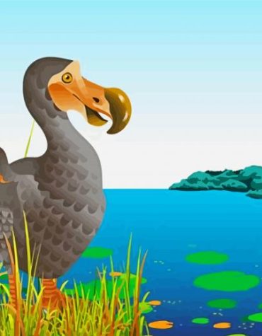 Dodo Bird Cartoon Paint By Numbers