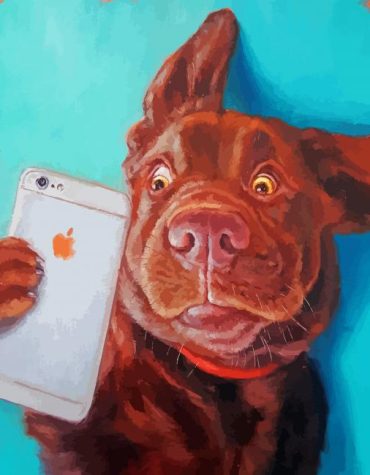 Dog Selfie Fun Paint By Numbers