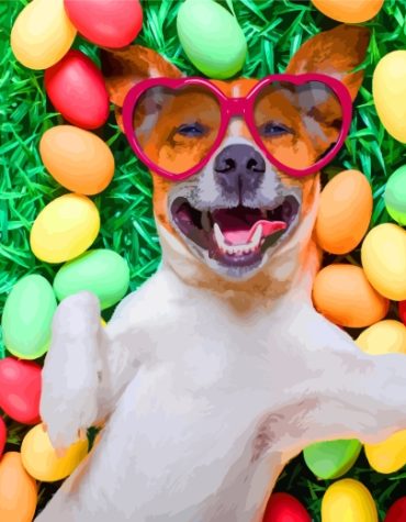 Stylish Dog Sunglasses Paint By Numbers