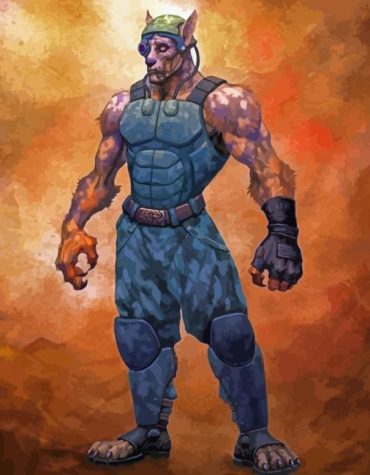 Fantasy Dog Soldier Paint By Numbers