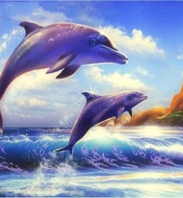 Dolphin and Sea Waves Paint By Numbers