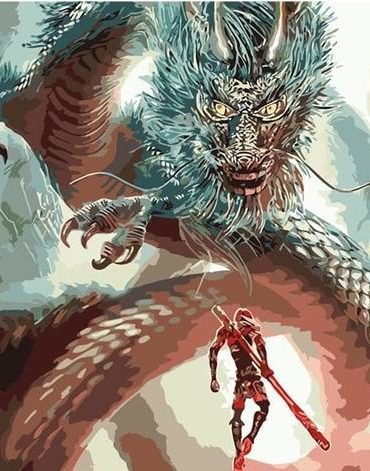 Dragon Battle Fantasy Paint By Numbers