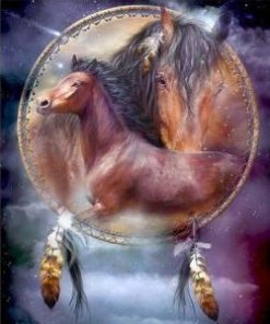 Majestic Horses Dream Catcher Paint By Numbers