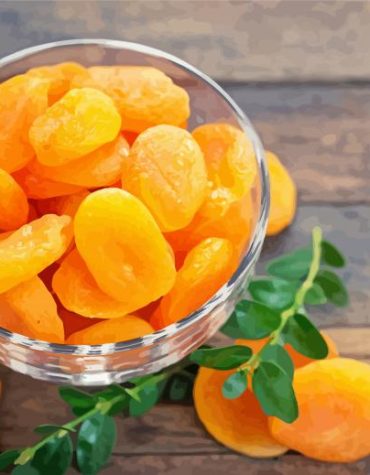 Dried Apricots Bowl Scene Paint By Numbers