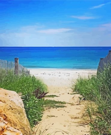 Duxbury Beach Seascape Paint By Numbers