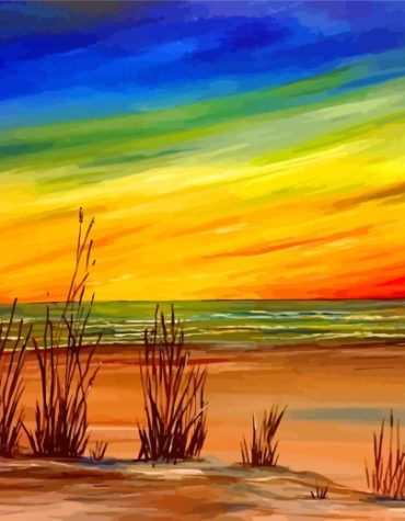 East Coast Scenic Sunset Paint By Numbers