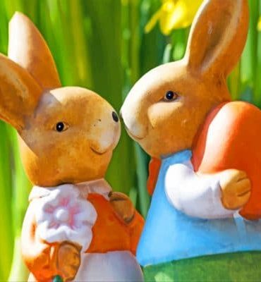 Easter Rabbits Illustration Paint By Numbers