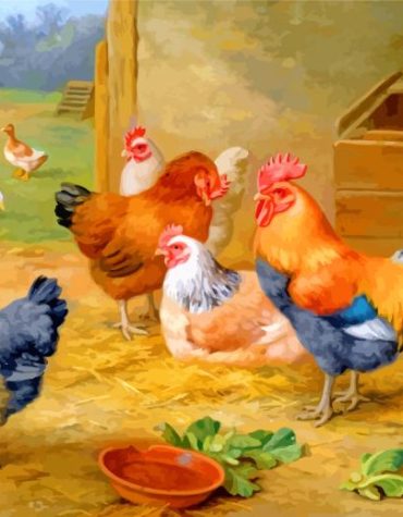 Edgar Hunt Rooster Paint By Numbers