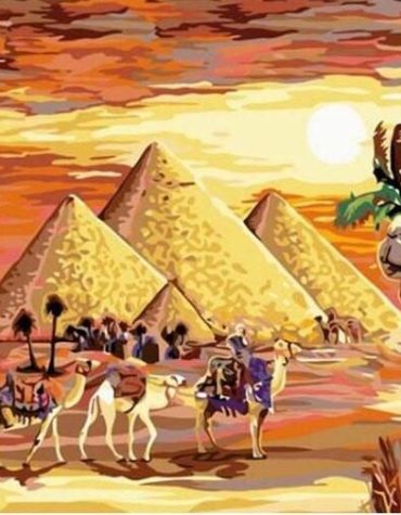 Golden Egyptian Desert Paint By Numbers