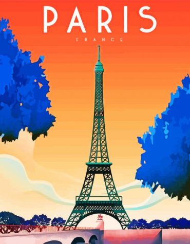 Paris Eiffel Tower Paint By Numbers