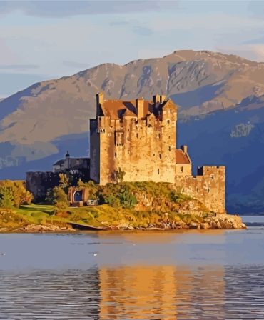 Eilean Donan Castle Landscape Paint By Numbers