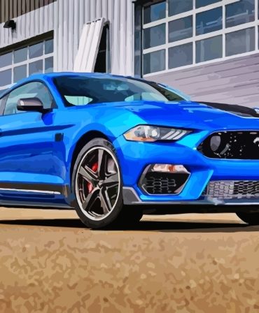 Electric Mustang in Blue Paint By Numbers