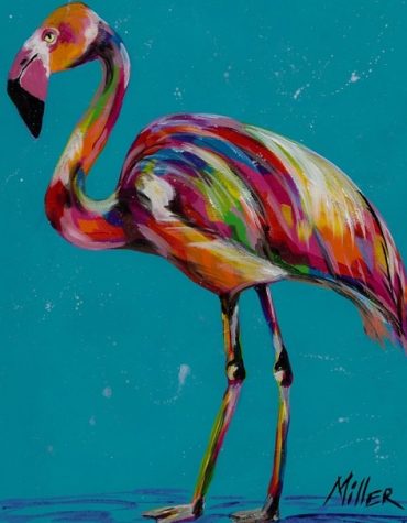 Elegant Flamingo Art Paint By Numbers