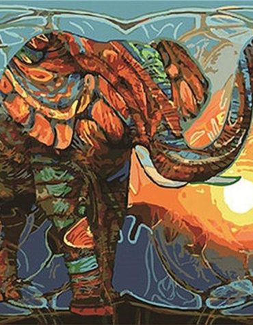 Majestic Bull Elephant Paint By Numbers