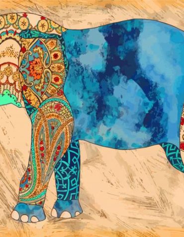 Majestic Bull Elephant Paint By Numbers