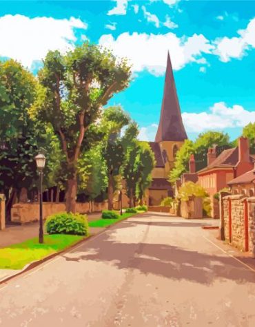 Horsham Village Houses Paint By Numbers