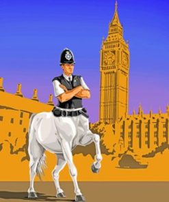 English Police Officer Paint By Numbers