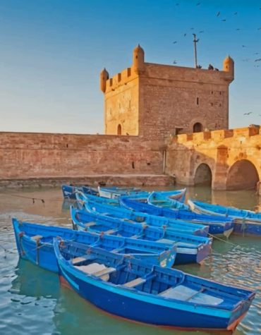 Essaouira Boats Mediterranean Paint By Numbers