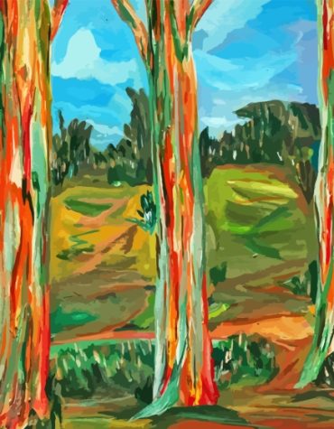 Eucalyptus Abstract Trees Paint By Numbers