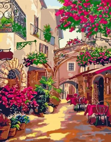 Charming European Streets Paint By Numbers
