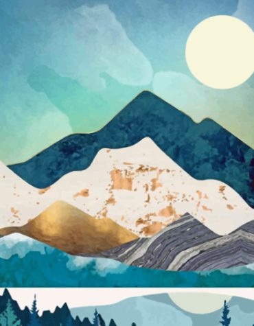 Moonlit Forest Landscape Paint By Numbers