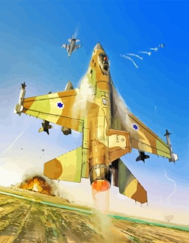 F16 Military Aircraft Paint By Numbers