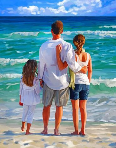 Family Beach Scene Paint By Numbers