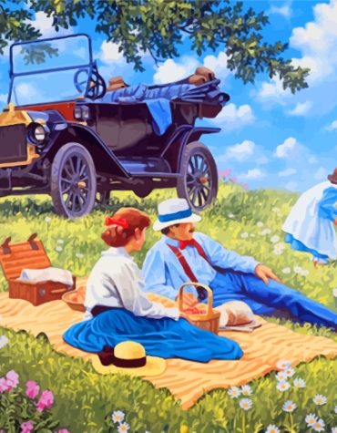 John Sloane Family Picnic Paint By Numbers