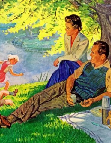 Family Picnic Scene Paint By Numbers