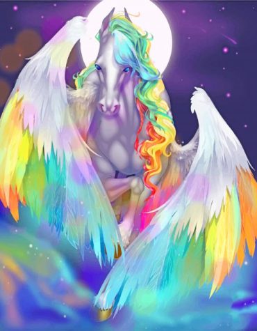 Fantasy Rainbow Horse Paint By Numbers