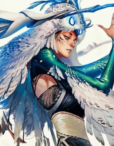 Fantasy Dancer and Owl Paint By Numbers