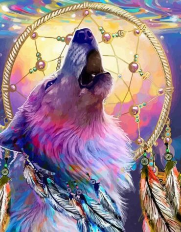 Wolf Dream Catcher Fantasy Paint By Numbers