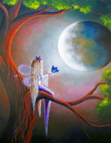 Enchanted Fairy Scene Paint By Numbers