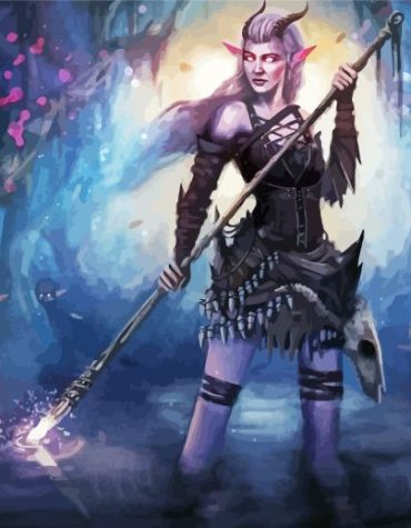 Fantasy Night Elf Paint By Numbers