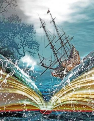 Magical Sail Ships Paint By Numbers