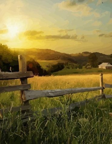 Sunset Countryside Paint By Numbers