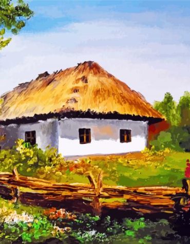 Farmhouse Landscape Paint By Numbers