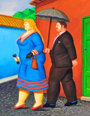 Botero-Inspired Fat Couple Paint By Numbers