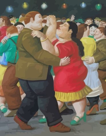 Fat Couples Dancing Paint By Numbers
