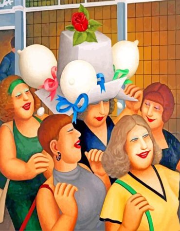 Fat Women Gathering Paint By Numbers