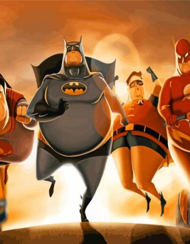 Fat Superheroes Painting Kit Paint By Numbers