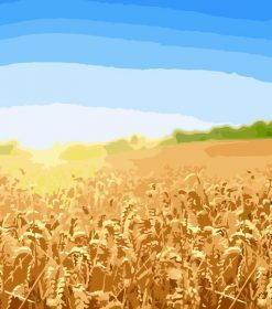 Harvest Fields Landscape Paint By Numbers