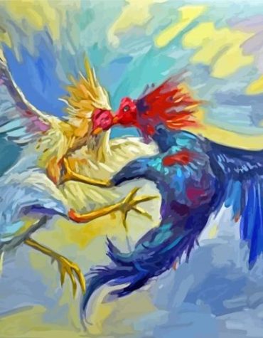 Fighting Cock Colorful Paint By Numbers
