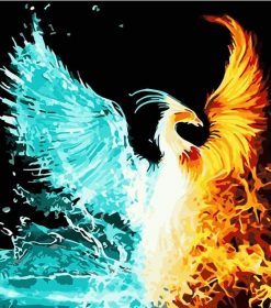 Phoenix Fire and Ice Paint By Numbers